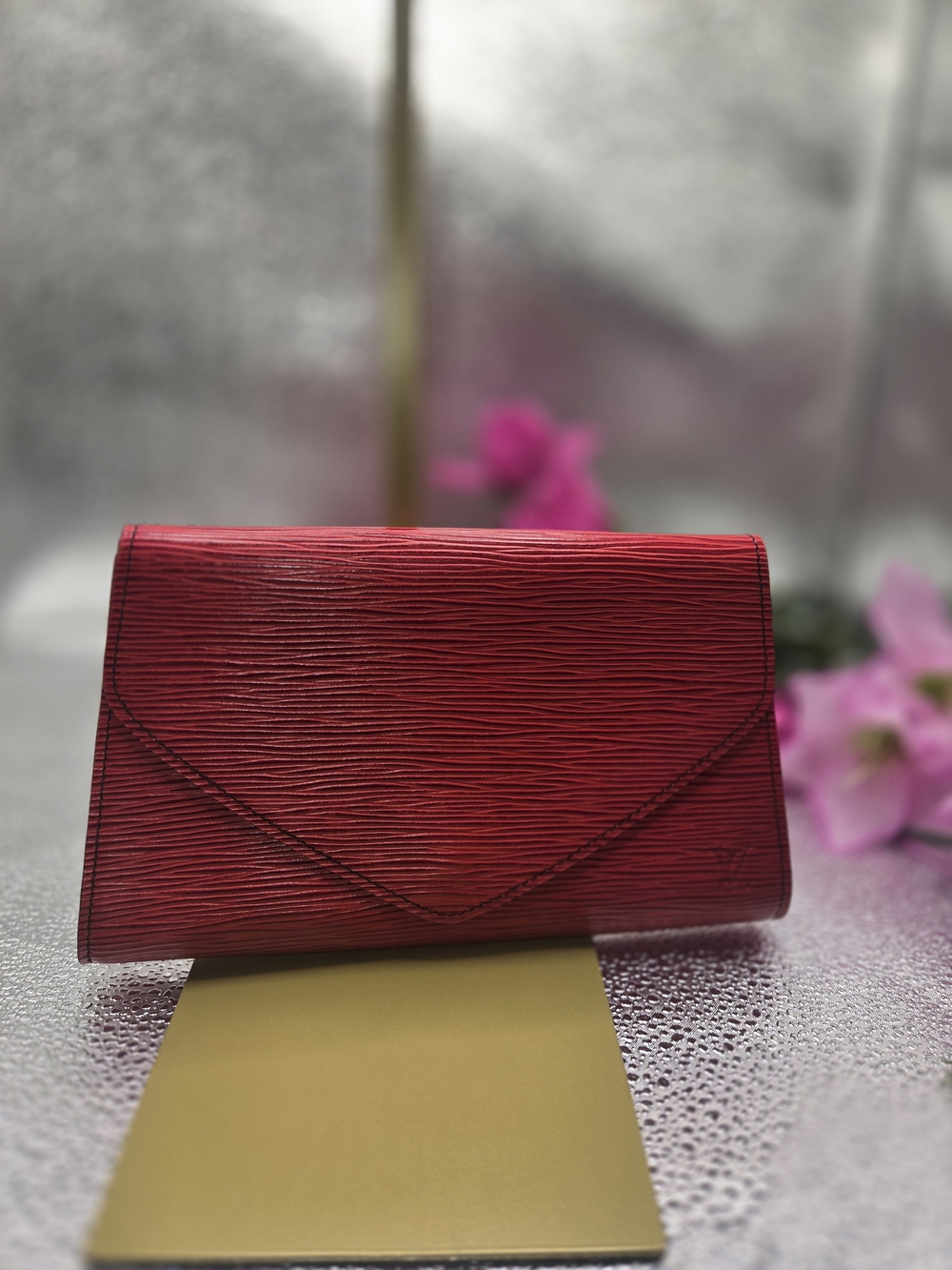 Authentic Louis Vuitton Epi Art Deco Clutch Bag – Red
